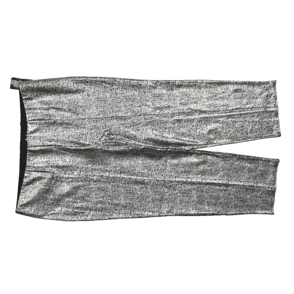 Slim Factor by Investments Woman 2X Regular Slim Straight Metallic Silver NEW